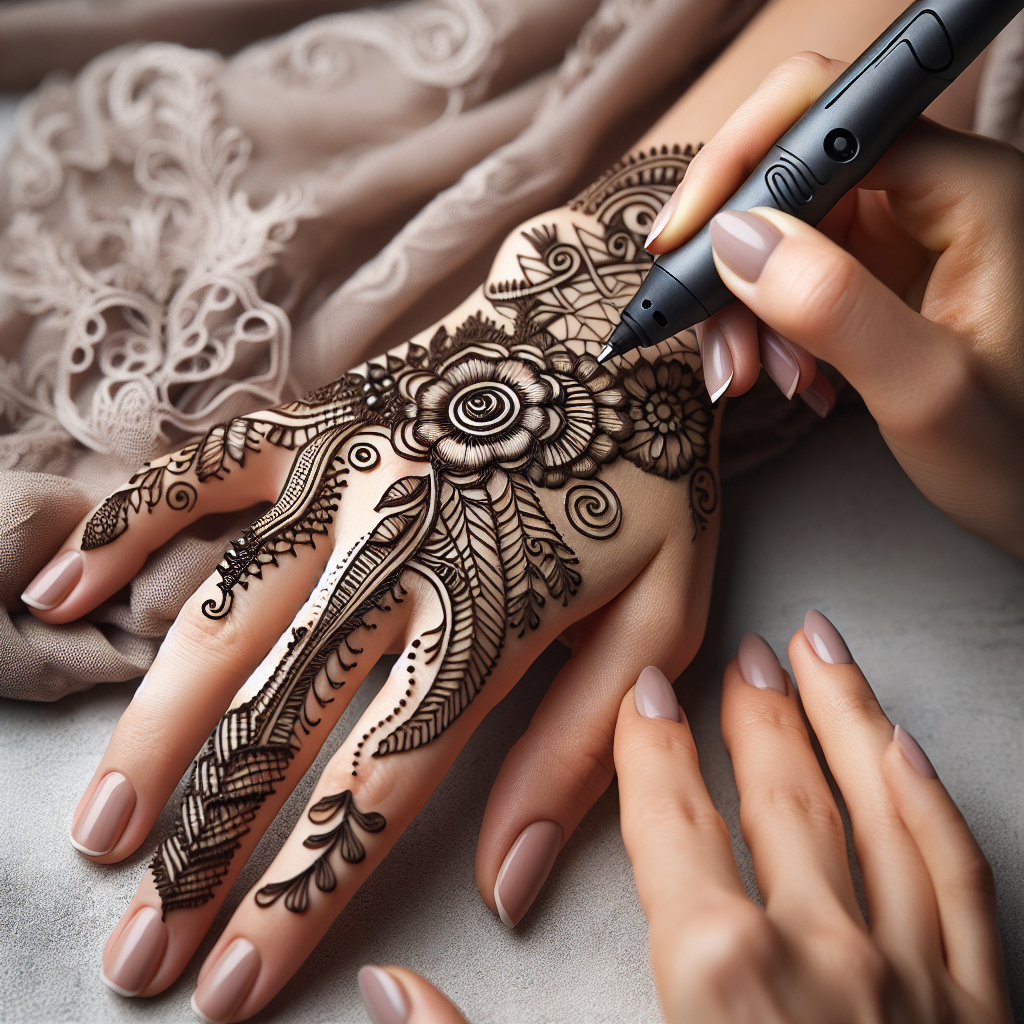 Bagaimana cara membuat desain henna yang rumit dengan pena 3D?